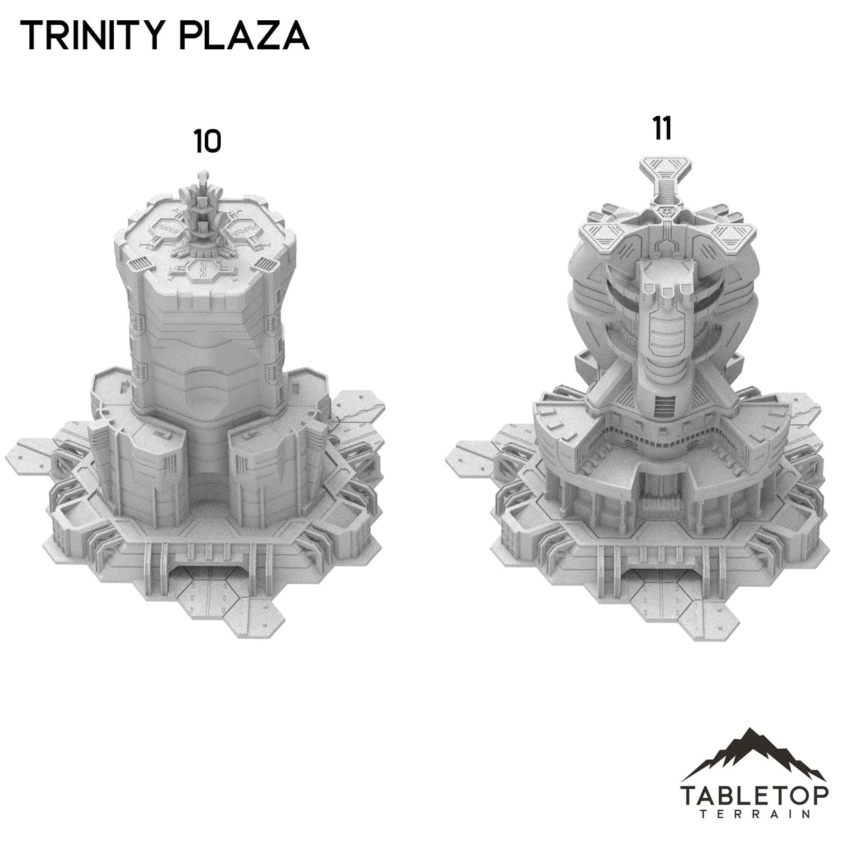 Tabletop Terrain Terrain 10-Trinity Plaza with Trinity Tower HEXTECH City Streets - 6mm