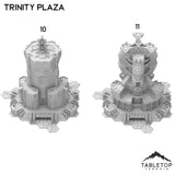 Tabletop Terrain Terrain 10-Trinity Plaza with Trinity Tower HEXTECH City Streets - 6mm