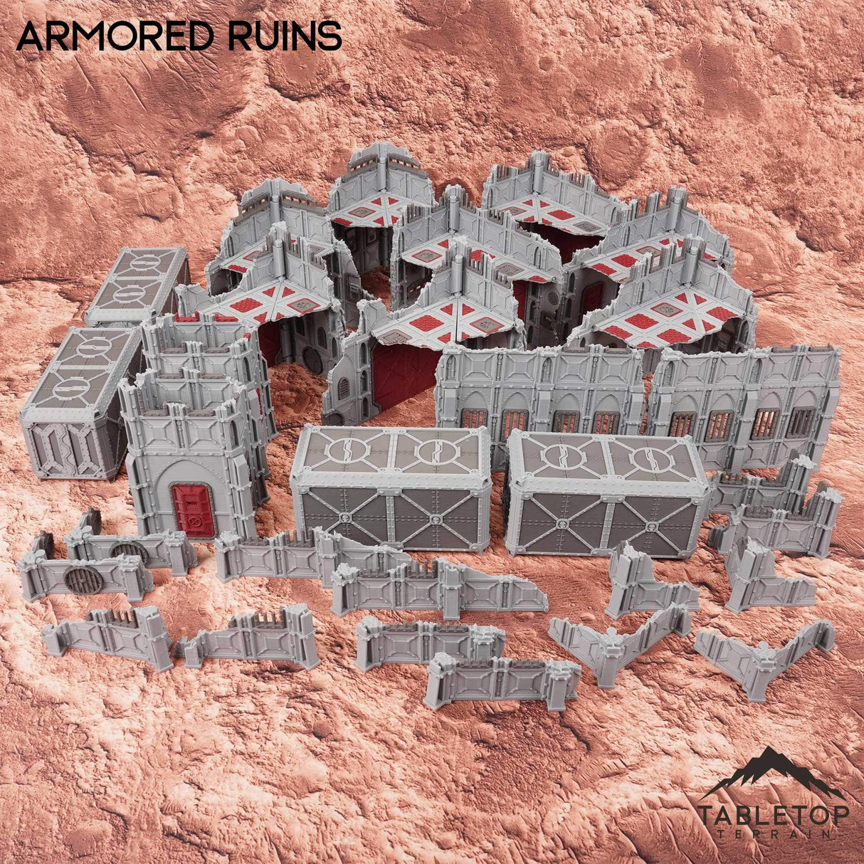 Tabletop Terrain Terrain 11e Armored Ruins Foldable Tournament Terrain