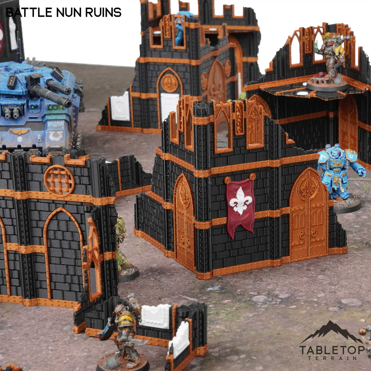Tabletop Terrain Terrain 11e Battle Nun Ruins Foldable Tournament Terrain