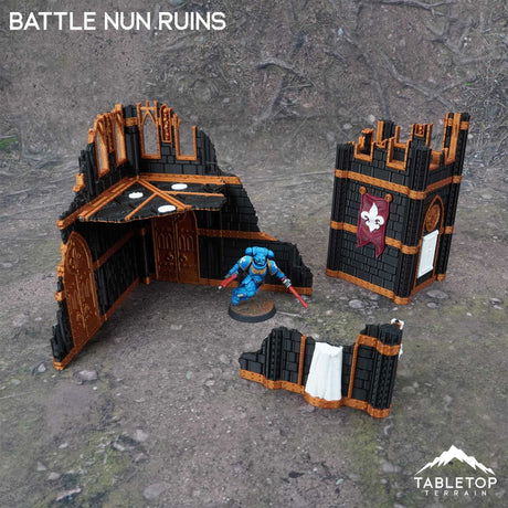 Tabletop Terrain Terrain 11e Battle Nun Ruins Foldable Tournament Terrain