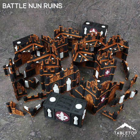 Tabletop Terrain Terrain 11e Battle Nun Ruins Foldable Tournament Terrain