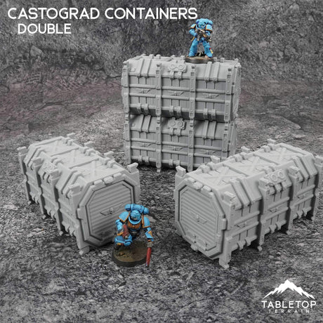 Tabletop Terrain Terrain 11e Castograd Stackable Double Containers