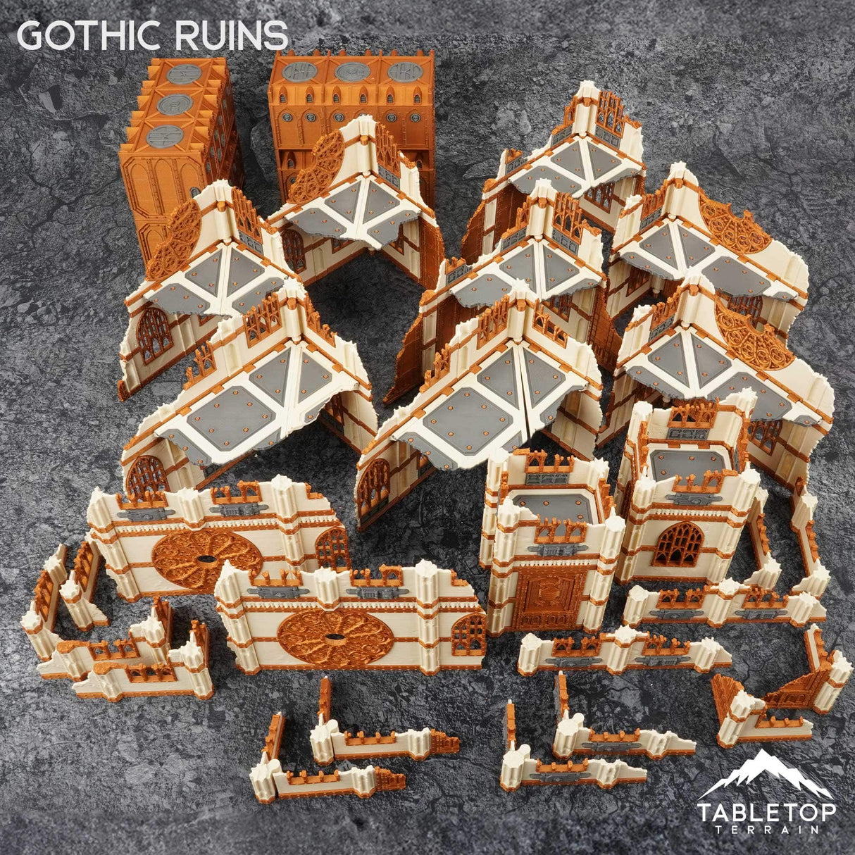 Tabletop Terrain Terrain 11e Gothic Ruins Foldable Tournament Terrain