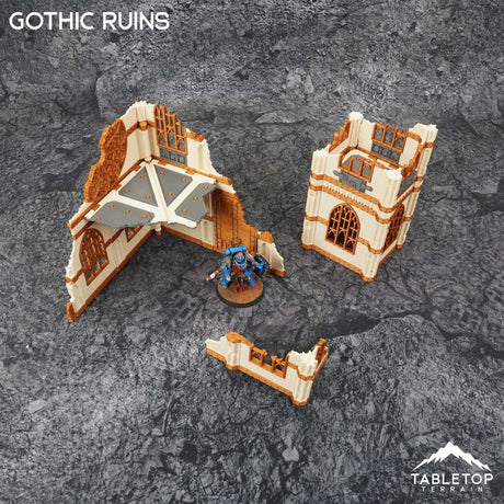 Tabletop Terrain Terrain 11e Gothic Ruins Foldable Tournament Terrain