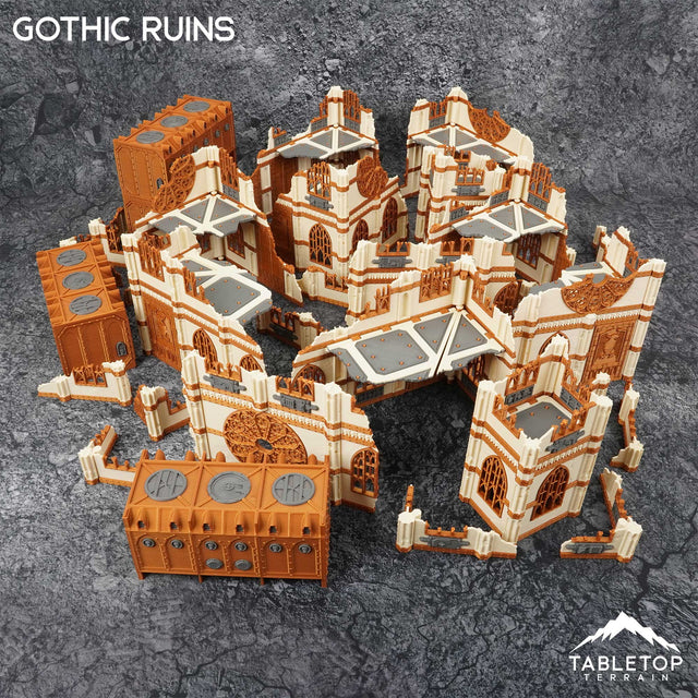 Tabletop Terrain Terrain 11e Gothic Ruins Foldable Tournament Terrain