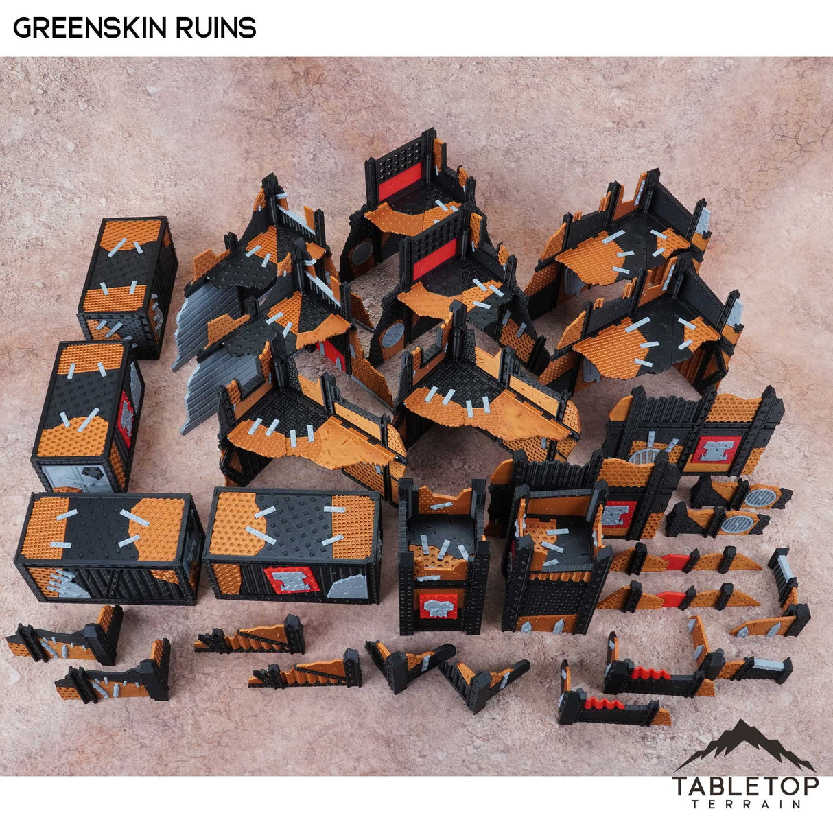 Tabletop Terrain Terrain 11e Greenskin Ruins Foldable Tournament Terrain