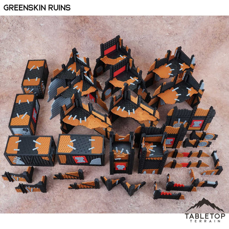 Tabletop Terrain Terrain 11e Greenskin Ruins Foldable Tournament Terrain