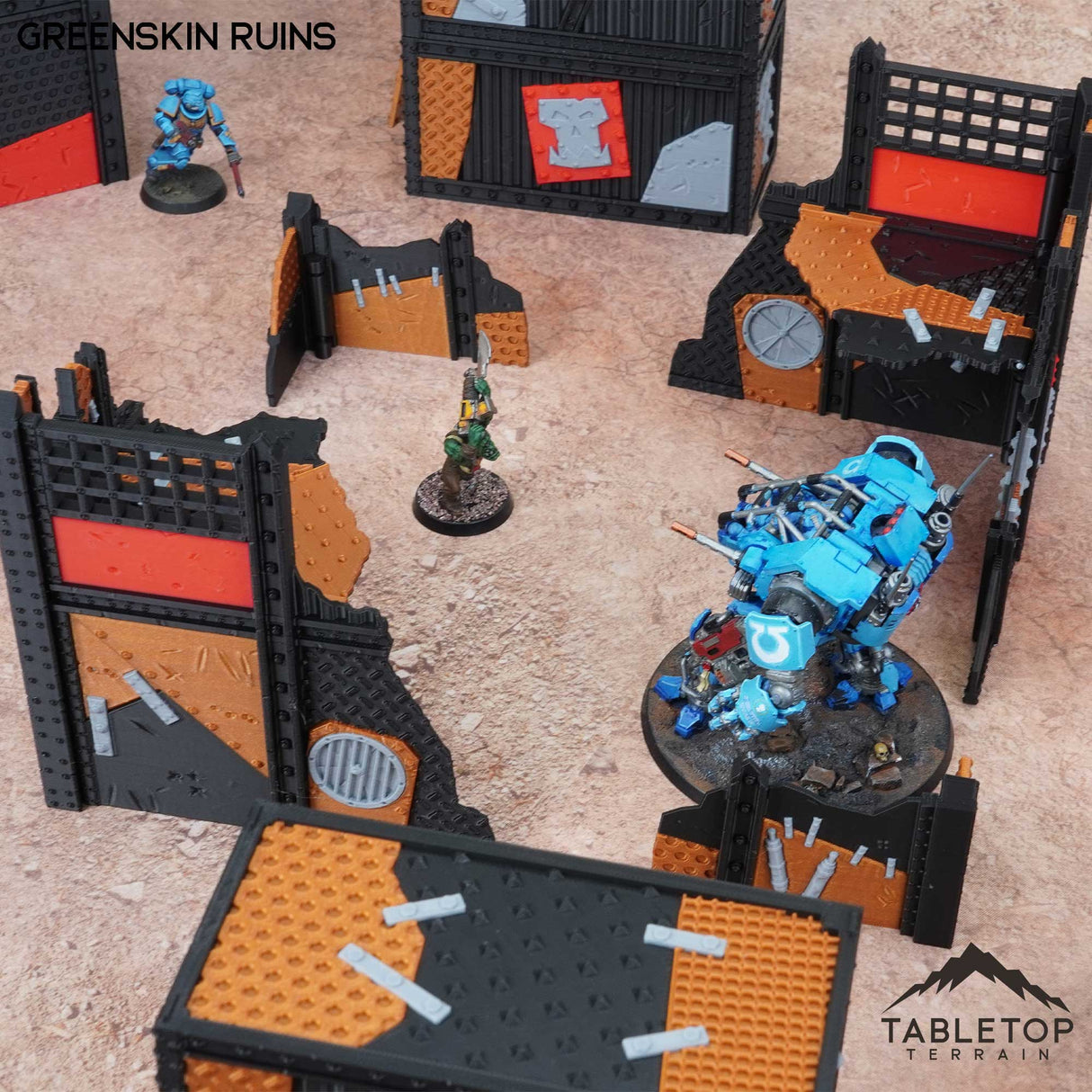 Tabletop Terrain Terrain 11e Greenskin Ruins Foldable Tournament Terrain