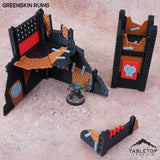 Tabletop Terrain Terrain 11e Greenskin Ruins Foldable Tournament Terrain