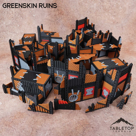 Tabletop Terrain Terrain 11e Greenskin Ruins Foldable Tournament Terrain