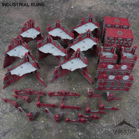 Tabletop Terrain Terrain 11e Industrial Ruins Foldable Tournament Terrain
