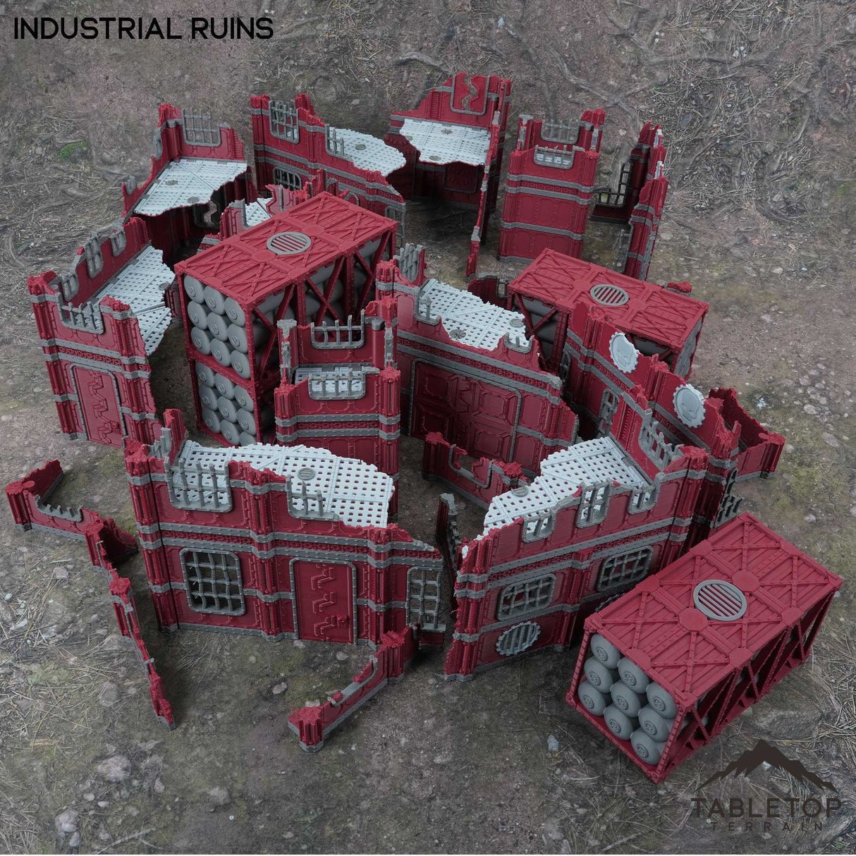 Tabletop Terrain Terrain 11e Industrial Ruins Foldable Tournament Terrain