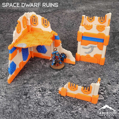 Tabletop Terrain Terrain 11e Space Dwarf Ruins Foldable Tournament Terrain