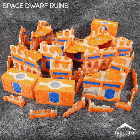 Tabletop Terrain Terrain 11e Space Dwarf Ruins Foldable Tournament Terrain