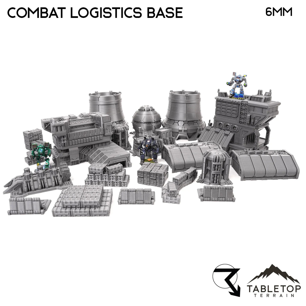 Tabletop Terrain Terrain 12mm / Full Set Combat Logistics Base TechScape - 6-12mm