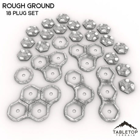 Tabletop Terrain Terrain 18 Plug Set HEXTECH Rough Ground - 6mm