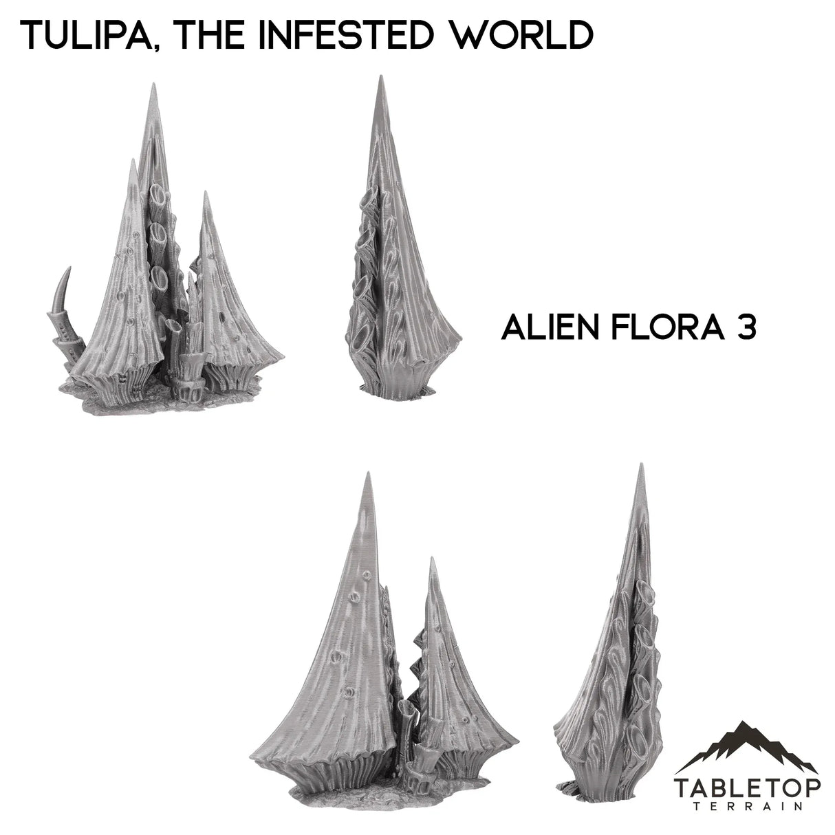 Tabletop Terrain Terrain 28/32mm / Alien Flora Set 3 Tulipa, The Infested World