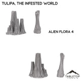 Tabletop Terrain Terrain 28/32mm / Alien Flora Set 4 Tulipa, The Infested World