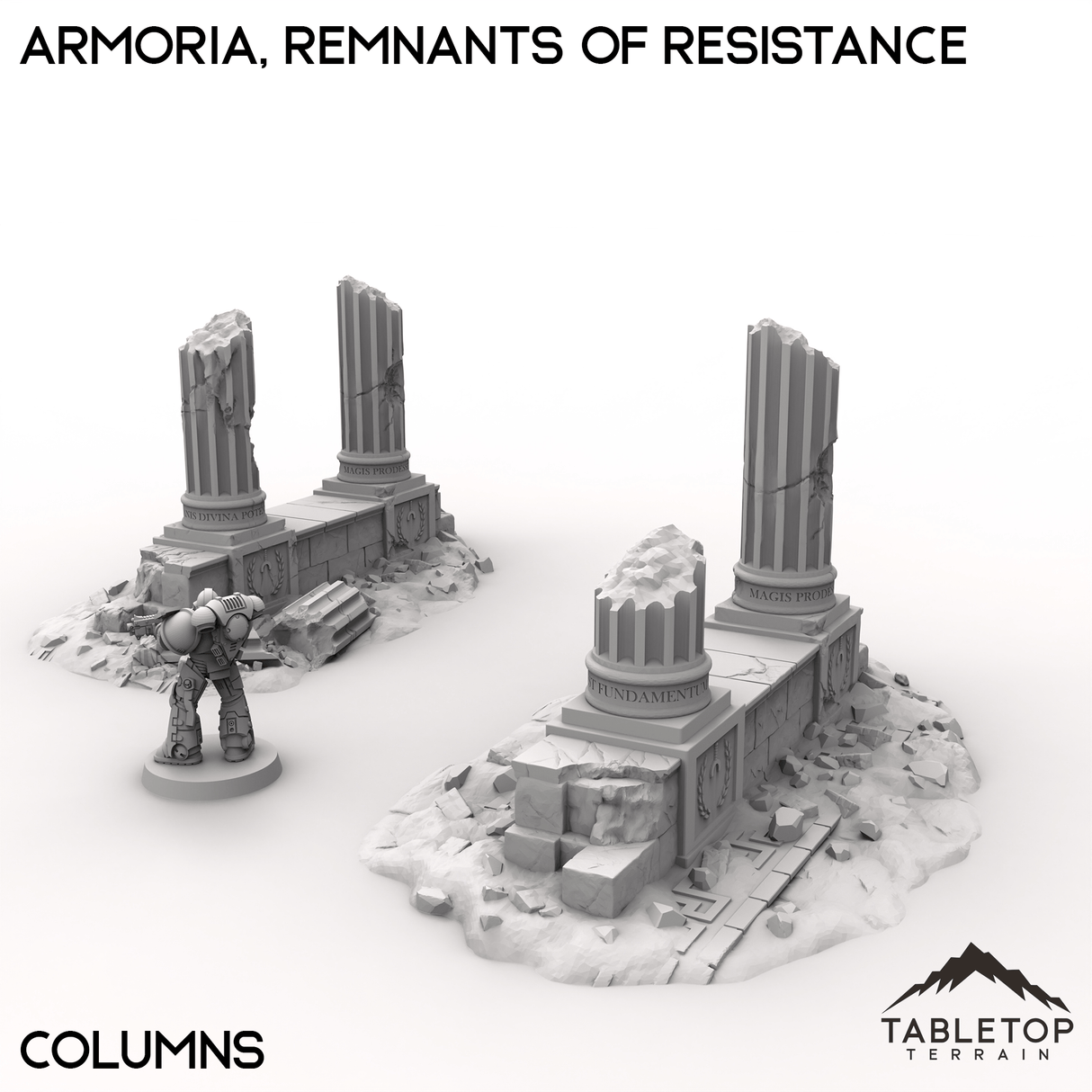 Tabletop Terrain Terrain 28/32mm / Columns Armoria, Remnants of Resistance