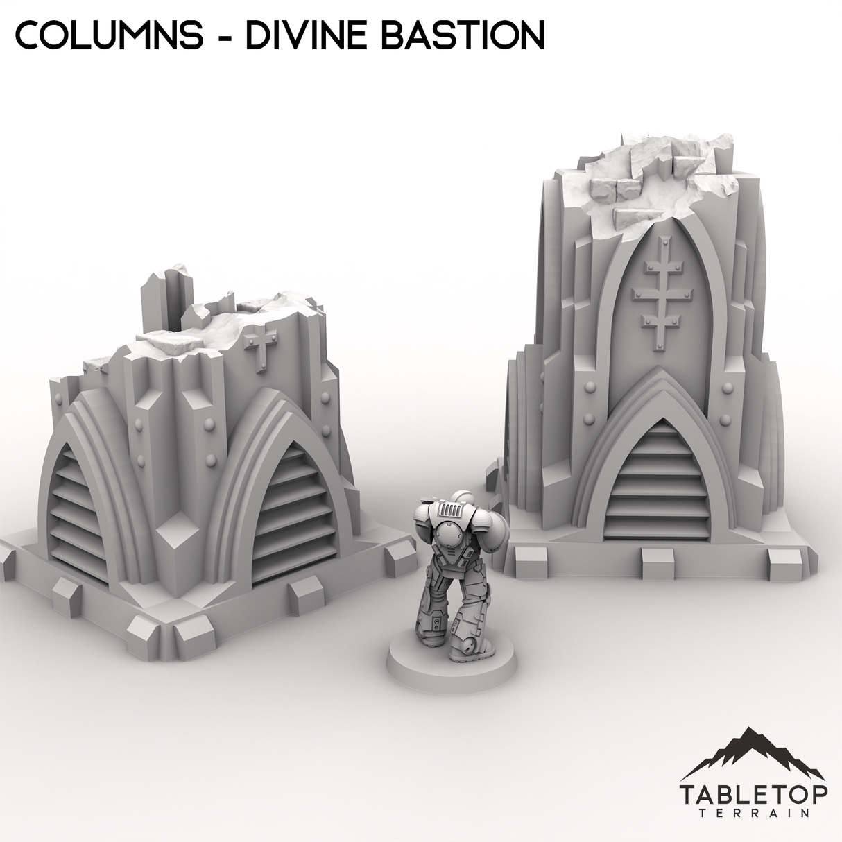 Tabletop Terrain Terrain 28/32mm / Columns Divine Bastion, a Failed Arcology