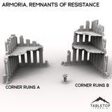 Tabletop Terrain Terrain 28/32mm / Corner Ruins A Armoria, Remnants of Resistance