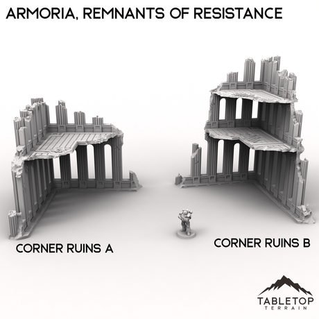 Tabletop Terrain Terrain 28/32mm / Corner Ruins A Armoria, Remnants of Resistance