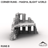 Tabletop Terrain Terrain 28/32mm / Corner Ruins B Corner Ruins - Miasma, Blight World