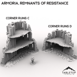 Tabletop Terrain Terrain 28/32mm / Corner Ruins C Armoria, Remnants of Resistance