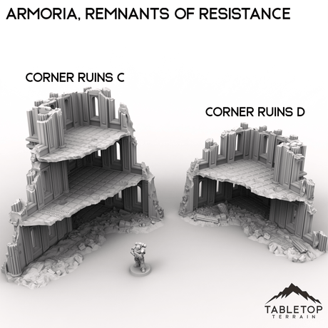 Tabletop Terrain Terrain 28/32mm / Corner Ruins C Armoria, Remnants of Resistance