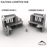 Tabletop Terrain Terrain 28/32mm / Corner Ruins C Kalthan, Logistics Hub