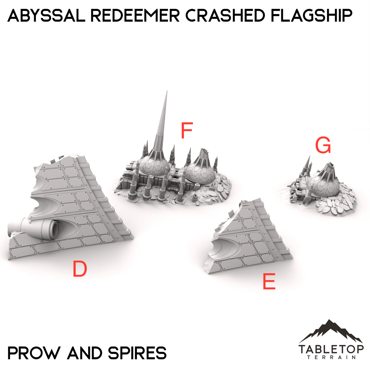 Tabletop Terrain Terrain 28/32mm / D: Prow A Abyssal Redeemer Crashed Flagship