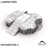 Tabletop Terrain Terrain 28/32mm / Damaged Landing Pad A Landing Pads - Phoebian V Airfield