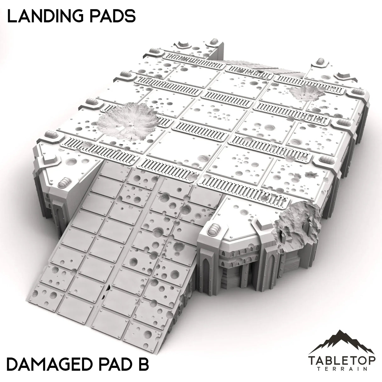 Tabletop Terrain Terrain 28/32mm / Damaged Landing Pad B Landing Pads - Phoebian V Airfield