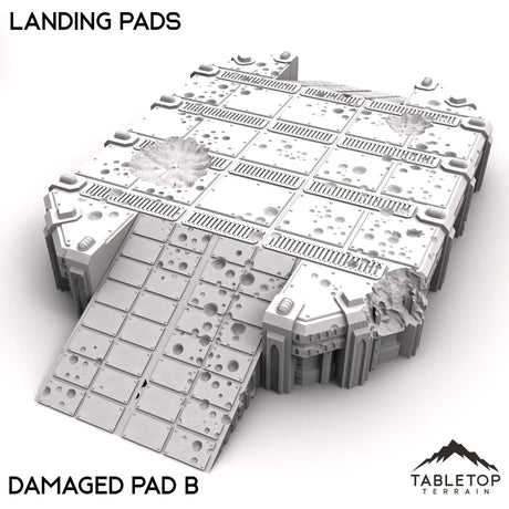 Tabletop Terrain Terrain 28/32mm / Damaged Landing Pad B Landing Pads - Phoebian V Airfield