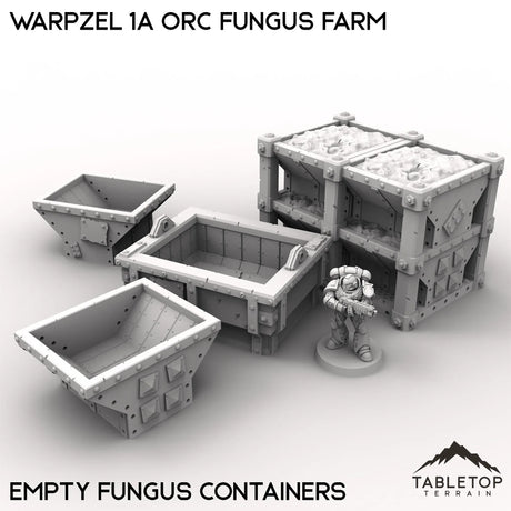 Tabletop Terrain Terrain 28/32mm / Empty Fungus Containers Warpzel 1A Orc Fungus Farm