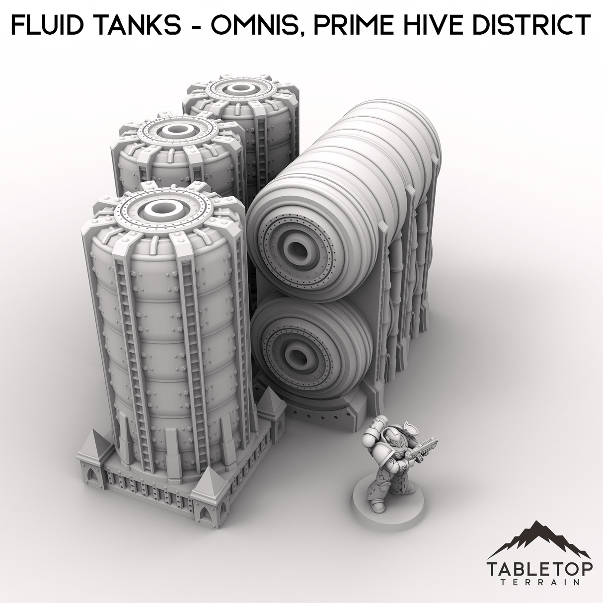 Tabletop Terrain Terrain 28/32mm / Fluid Tanks Omnis, Prime Hive District