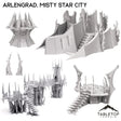 Tabletop Terrain Terrain 28/32mm / Full Set Arlengrad, Misty Star City