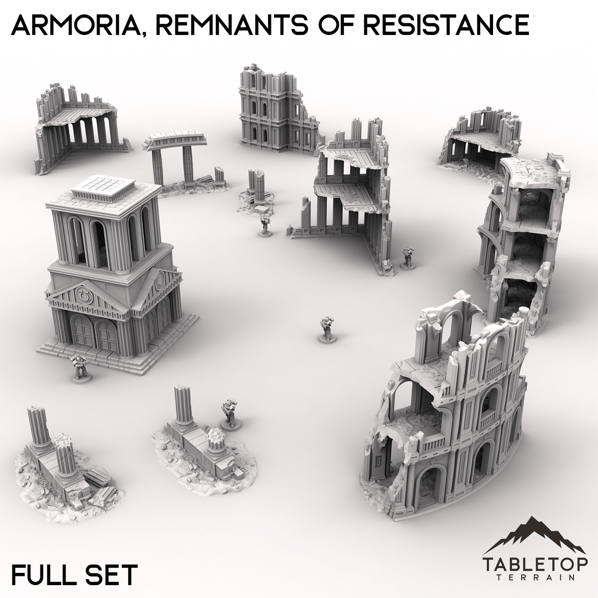 Tabletop Terrain Terrain 28/32mm / Full Set Armoria, Remnants of Resistance