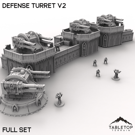 Tabletop Terrain Terrain 28/32mm / Full Set Defense Turret V2