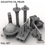 Tabletop Terrain Terrain 28/32mm / Full Set Golgotha Oil Fields
