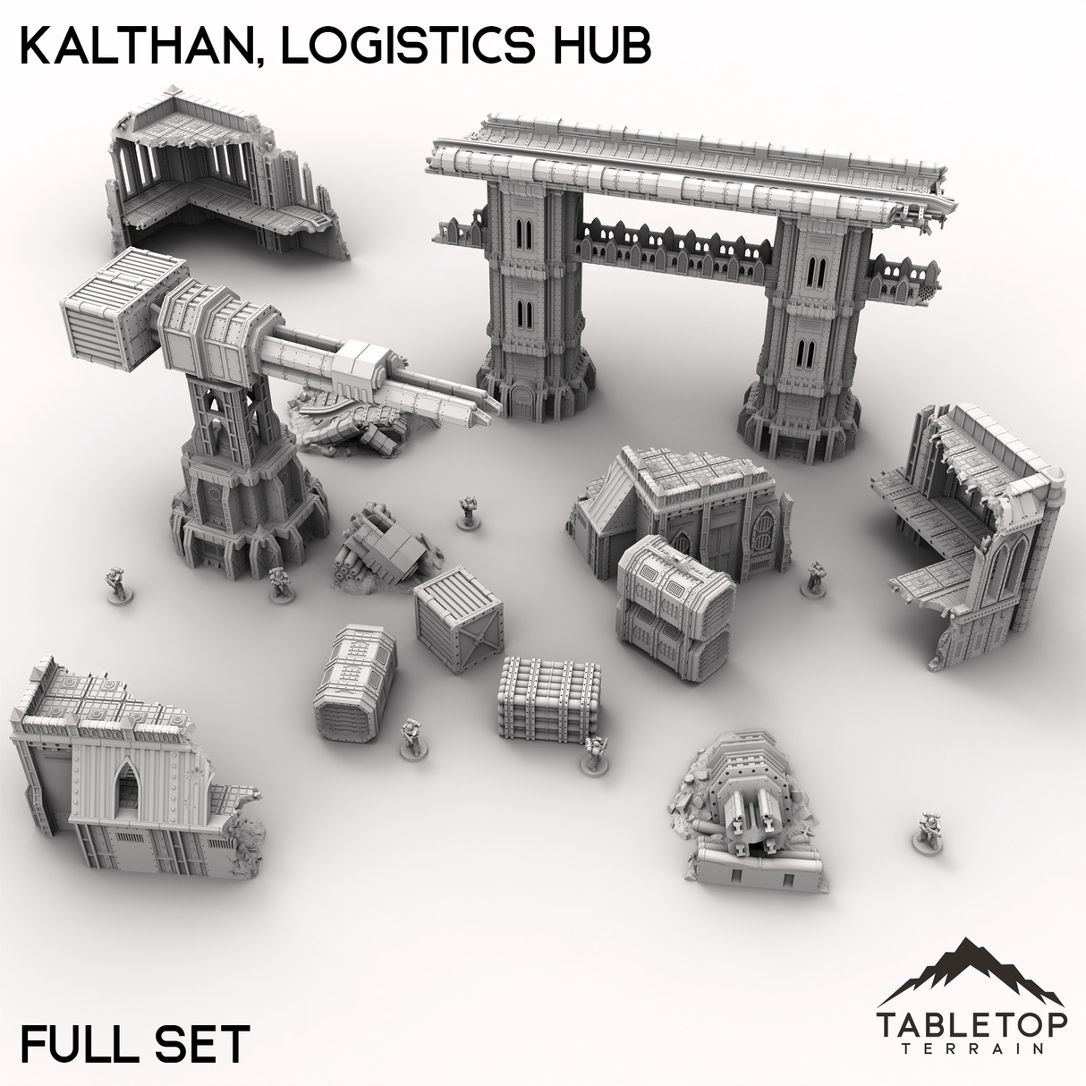 Tabletop Terrain Terrain 28/32mm / Full Set Kalthan, Logistics Hub