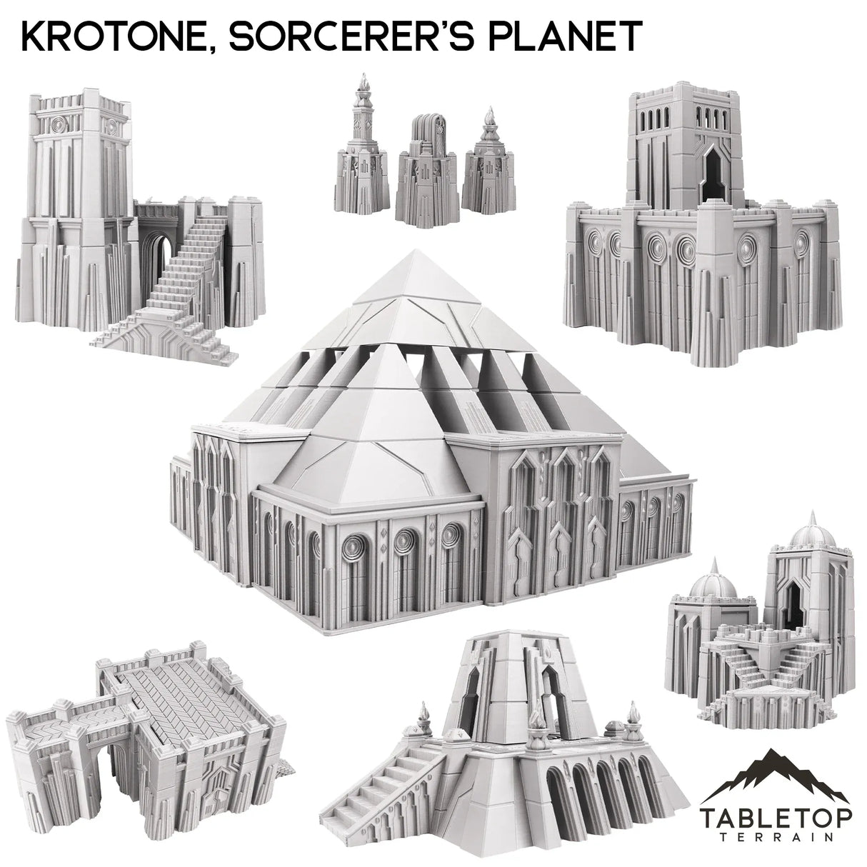 Tabletop Terrain Terrain 28/32mm / Full Set Krotone, Sorcerer's Planet