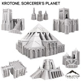 Tabletop Terrain Terrain 28/32mm / Full Set Krotone, Sorcerer's Planet