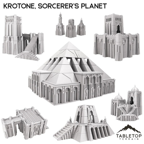Tabletop Terrain Terrain 28/32mm / Full Set Krotone, Sorcerer's Planet