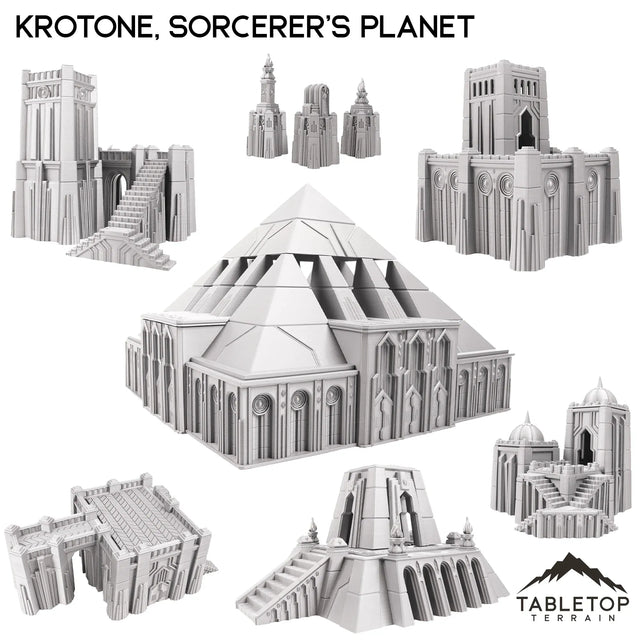 Tabletop Terrain Terrain 28/32mm / Full Set Krotone, Sorcerer's Planet