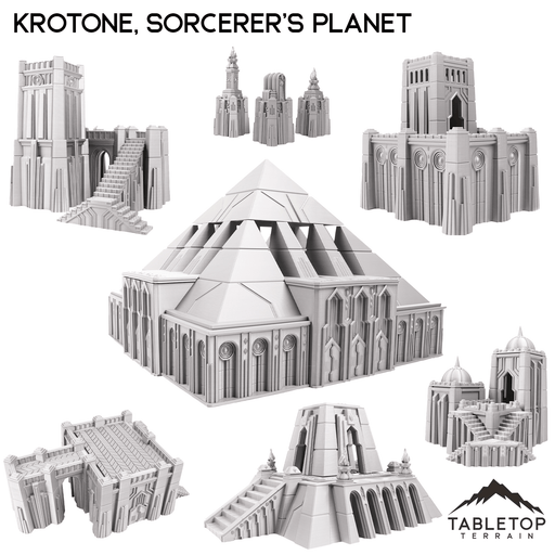 Tabletop Terrain Terrain 28/32mm / Full Set Overstock - Krotone, Sorcerer's Planet