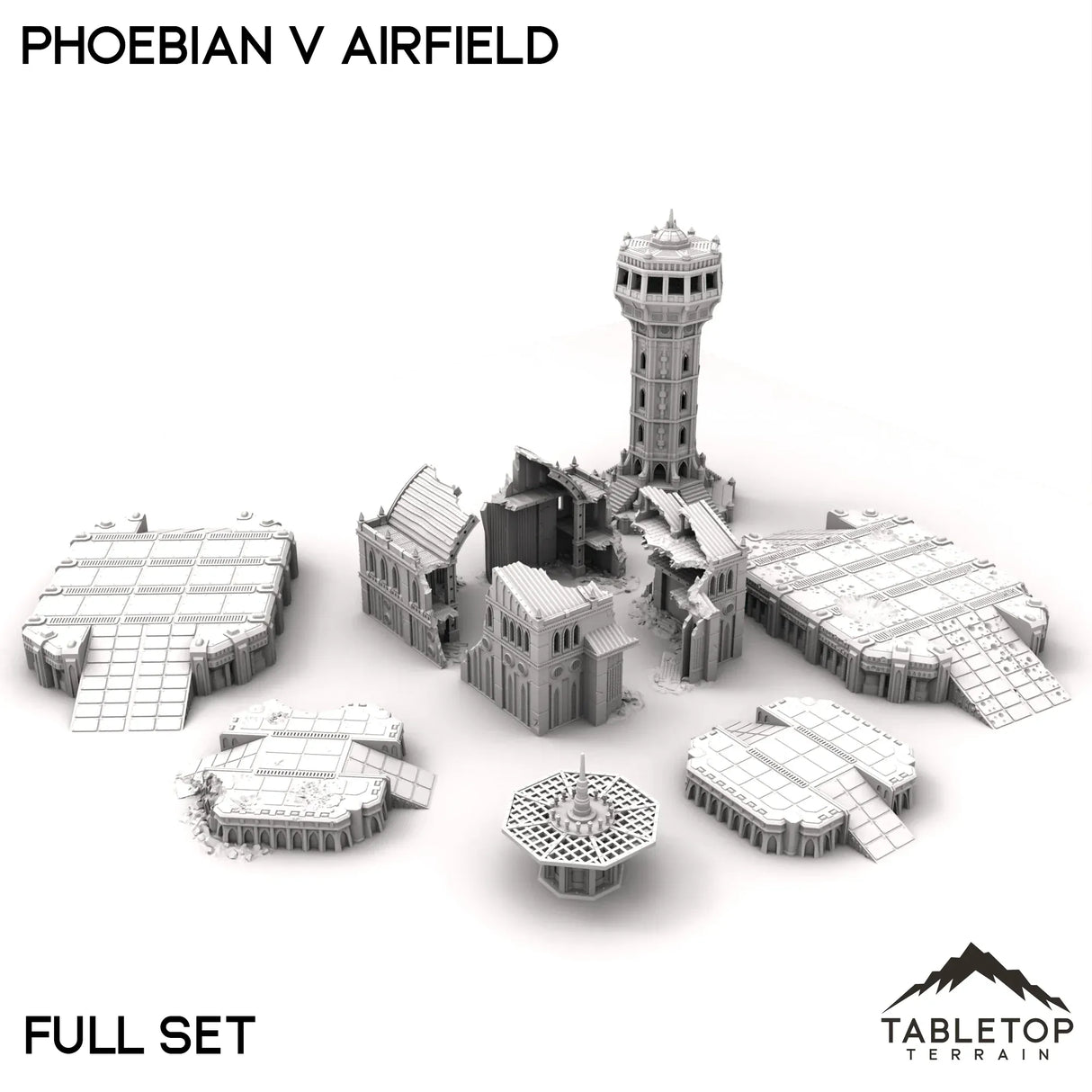 Tabletop Terrain Terrain 28/32mm / Full Set Phoebian V Airfield