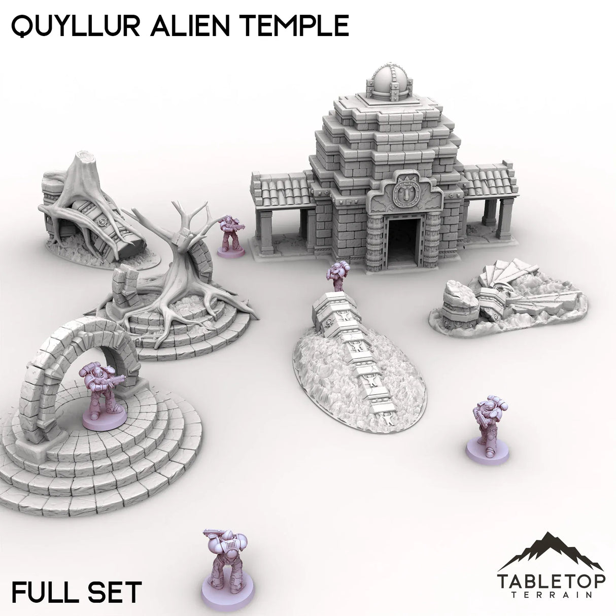 Tabletop Terrain Terrain 28/32mm / Full Set Quyllur Alien Temple