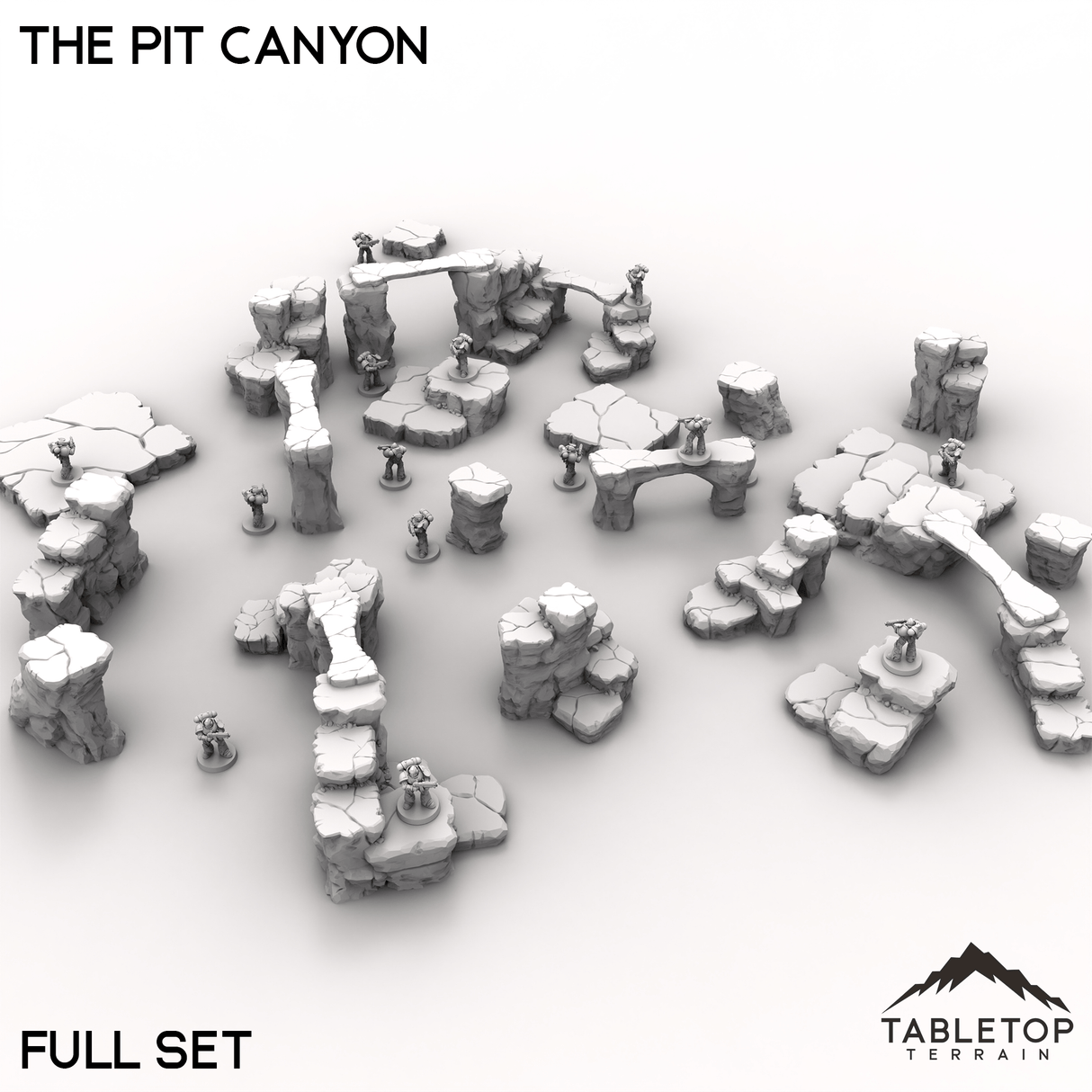 Tabletop Terrain Terrain 28/32mm / Full Set The Pit Canyon